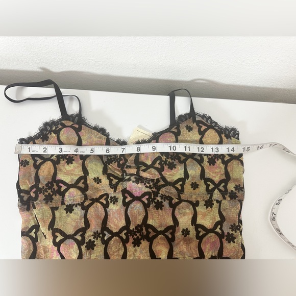 Free People Lace and Bows Mini Slip size Medium NWT - Picture 15 of 16